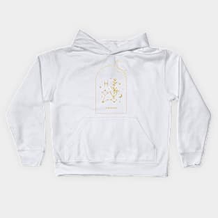 Pisces Zodiac Constellation and Flowers - Astrology and Horoscope Kids Hoodie